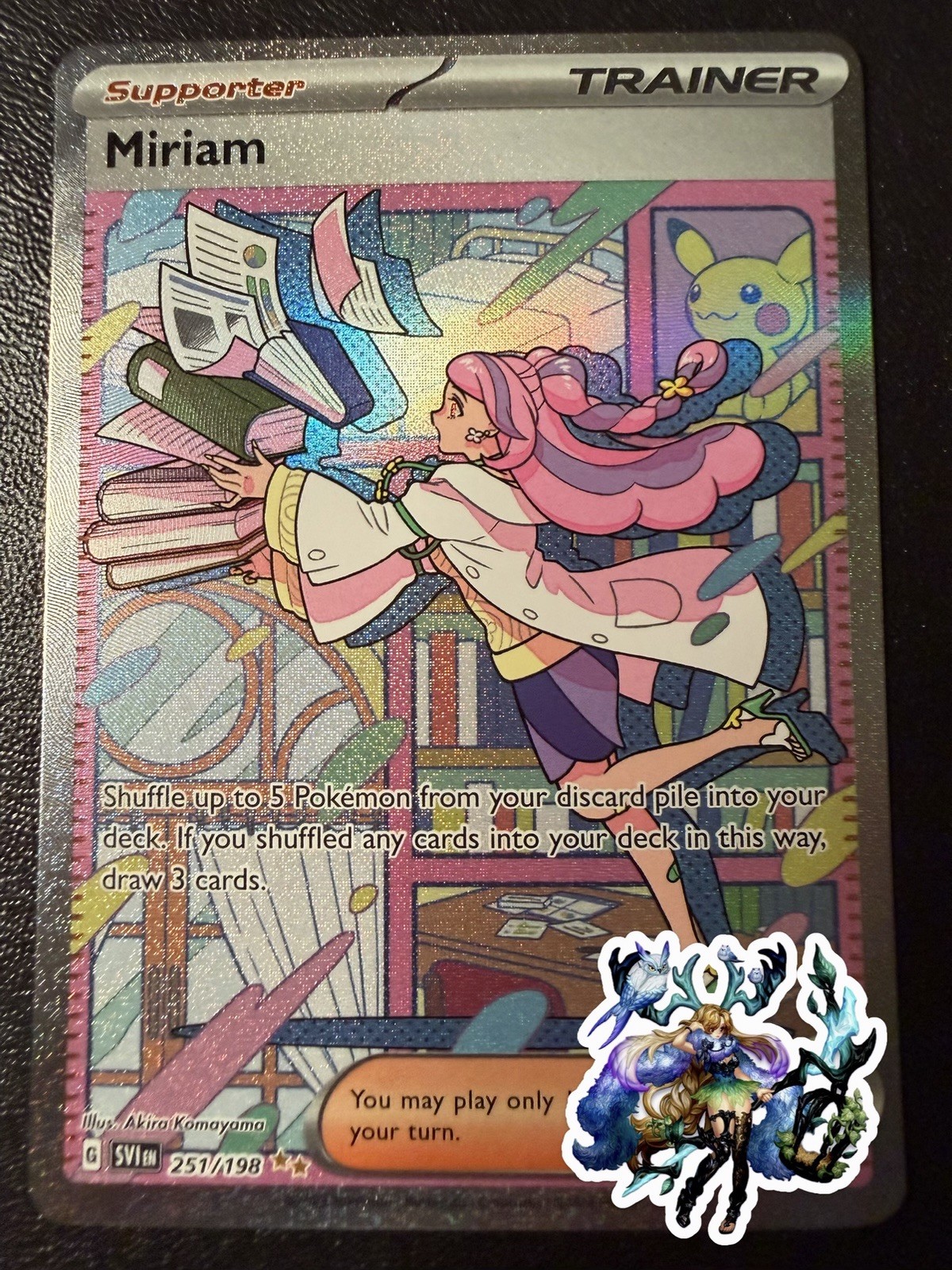 Pokémon Miriam Ultra Rare Full Art Holo 251/198 Scarlet & Violet English Pokémon Miriam Ultra Rare Full Art Holo 251/198 Scarlet & Violet English