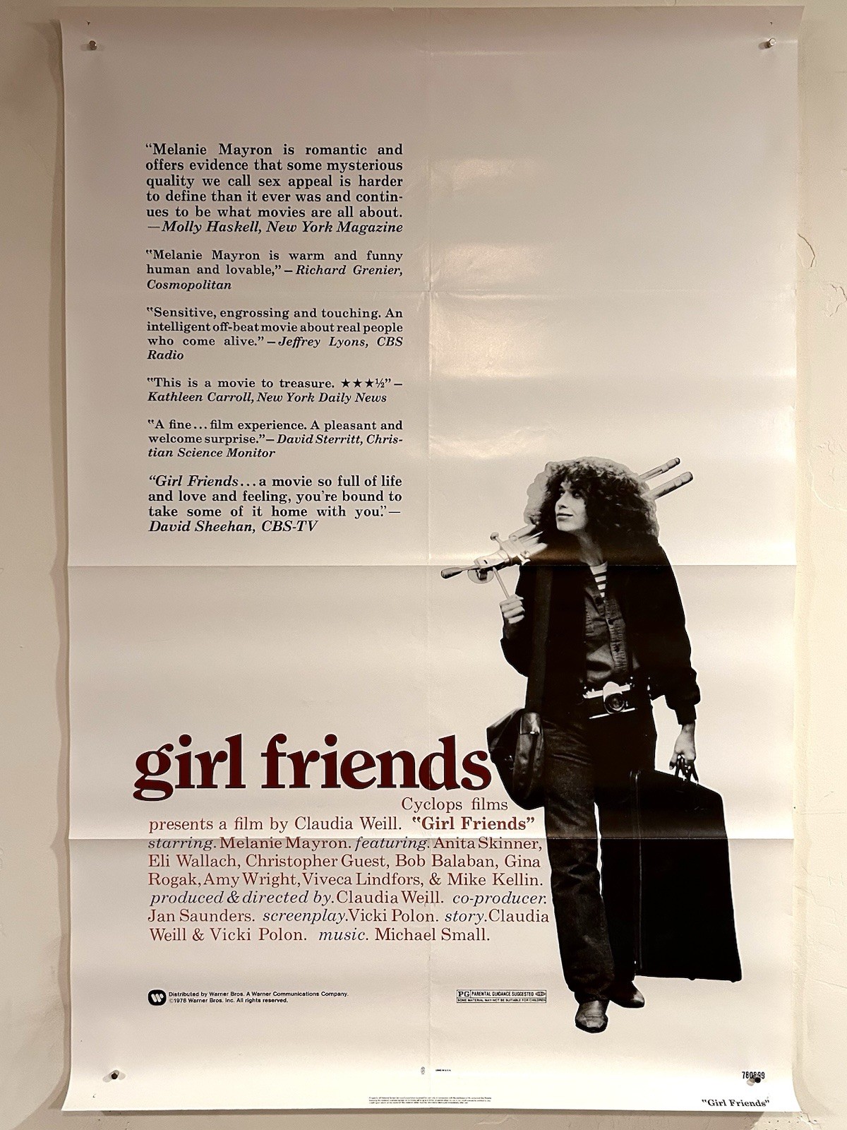 Vtg. GIRLFRIENDS 1978 Claudia Weill Indie Comedy Original SS Poster 27x41 NM