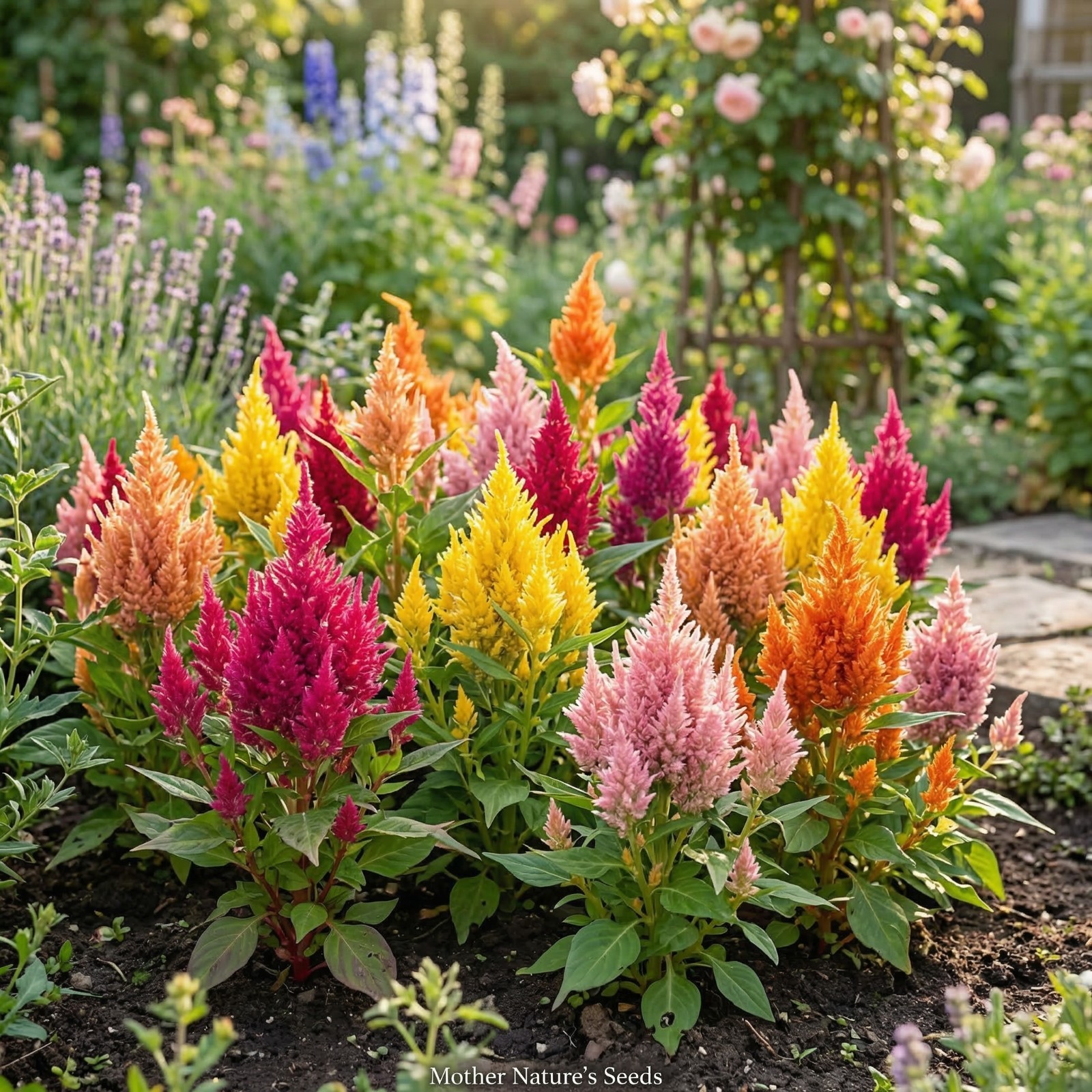 Celosia MIXED PAMPAS PLUME Striking Colors Cut & Dried Flowers Non-GMO 500 SEEDS