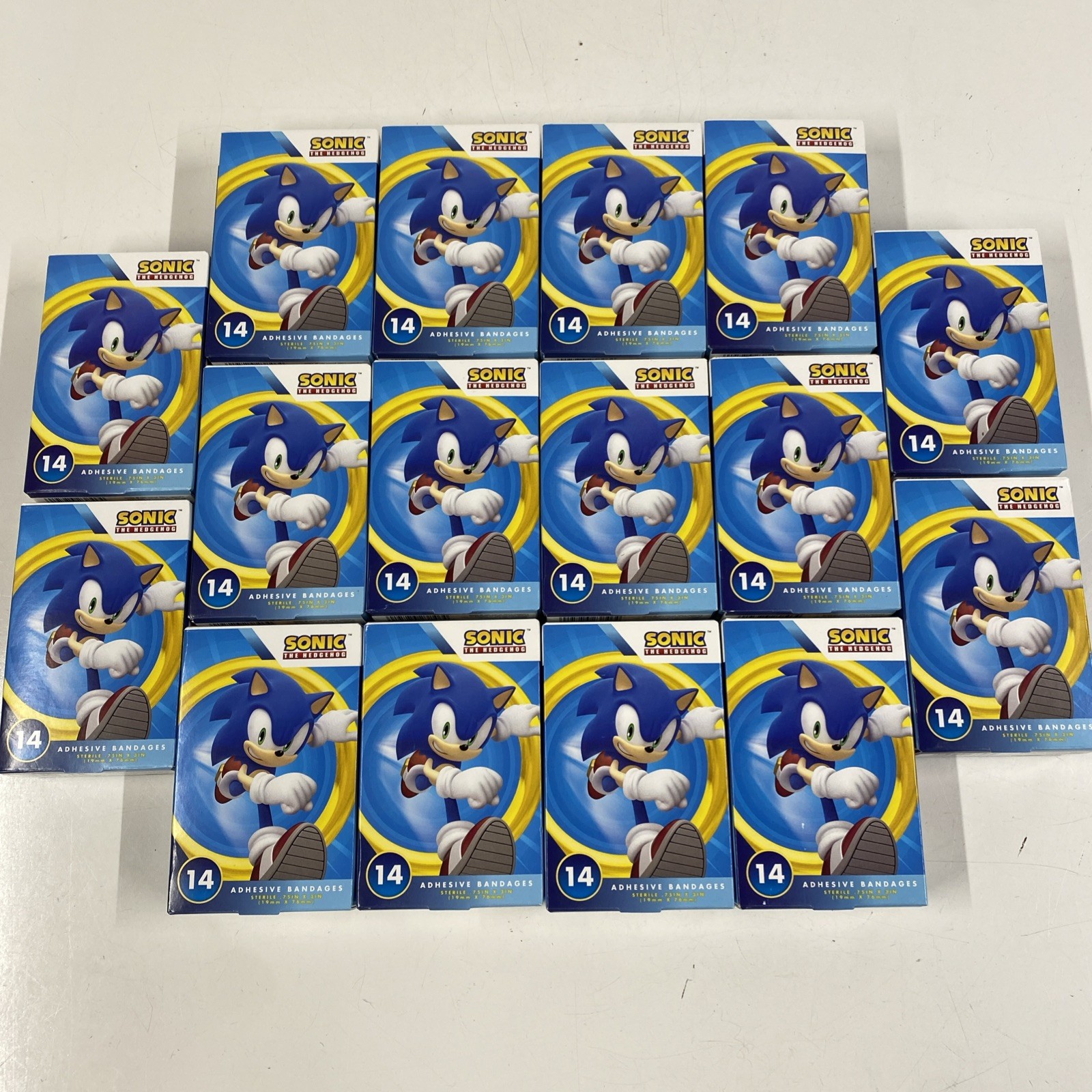 LOT x224 Sonic the Hedgehog Adhesive Bandages for Kids band-aid TYPE Video Game LOT x224 Sonic the Hedgehog Adhesive Bandages for Kids band-aid TYPE Video Game
