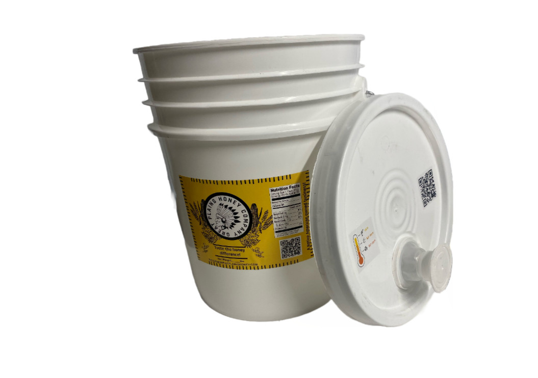 5 Gallons Wildflower Honey (60lbs) Raw, Unfiltered and Unheated