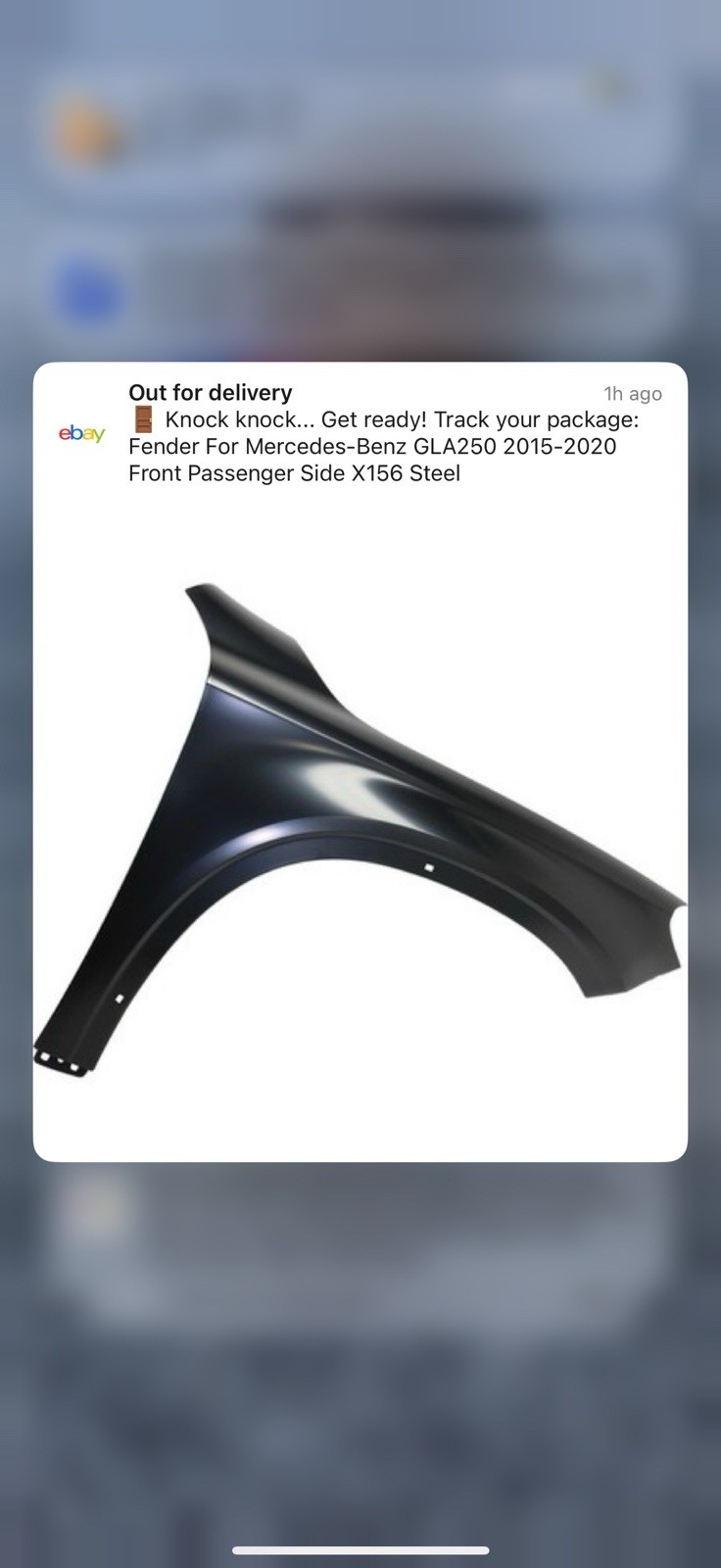 2015–2020 Mercedes-Benz GLA250 front passenger-side fender