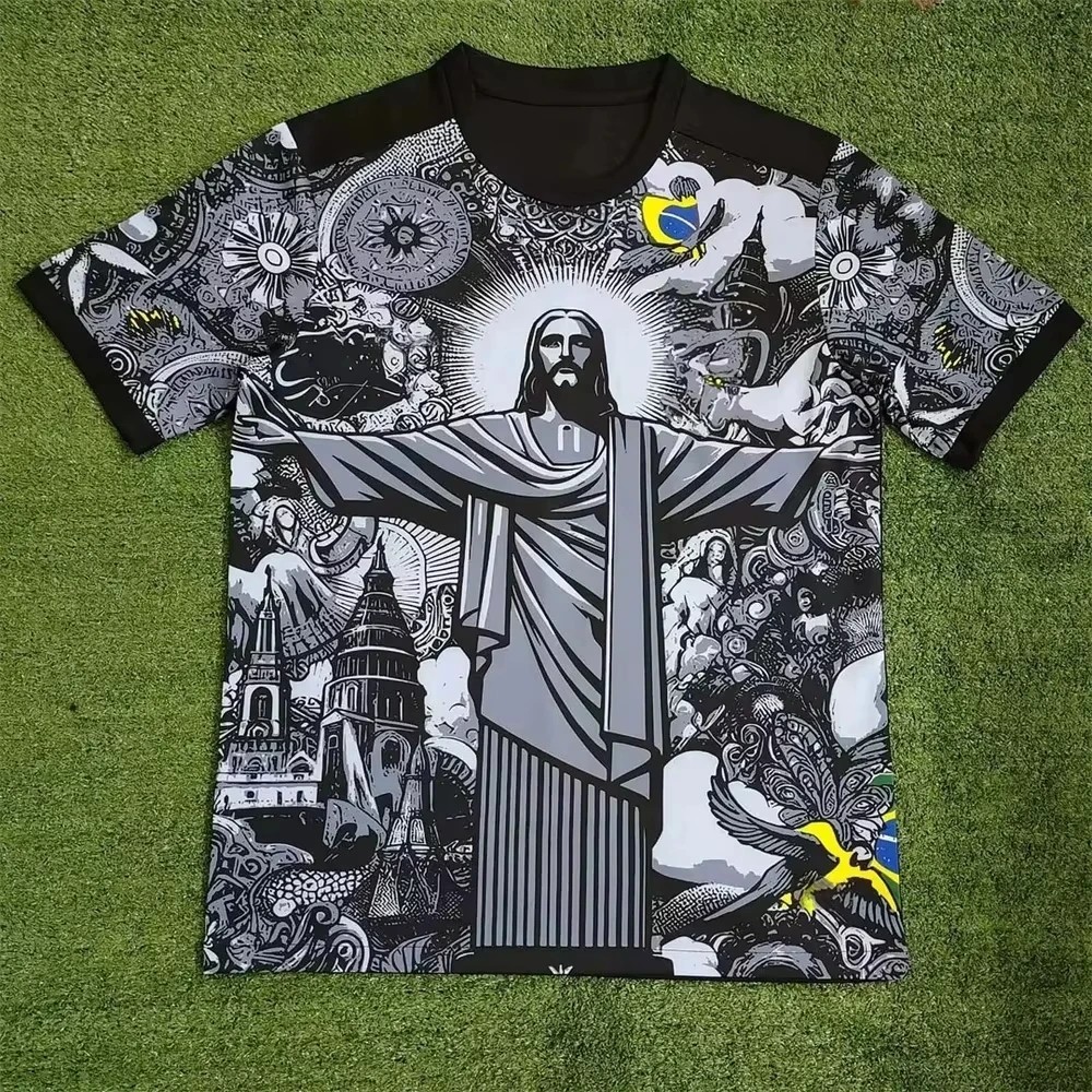 Brazil Jesus Christ The Redeemer Jersey Kit Special Edition Shirt US Brazil Jesus Christ The Redeemer Jersey Kit Special Edition Shirt US
