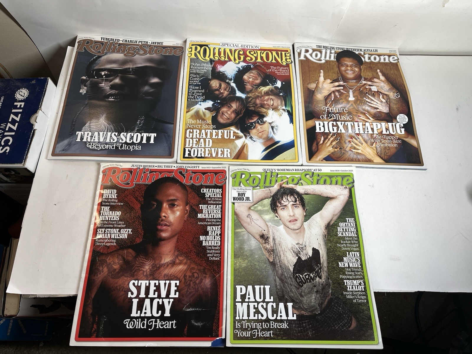 Rolling Stone Magazine Lot Of 5 Issues 2026/ 2025 Mixed Months Travis Scott