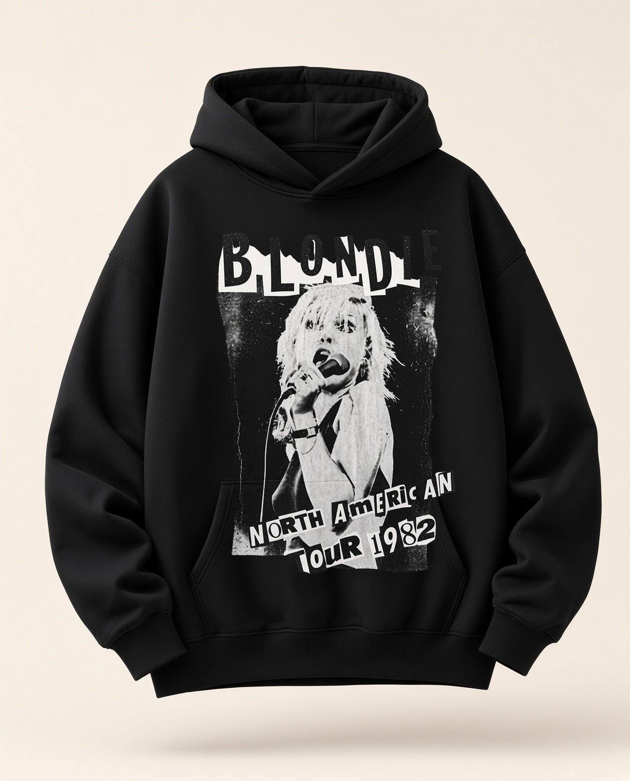 Blondie North American Tour 1982 Black Hoodie Band Graphic Gift