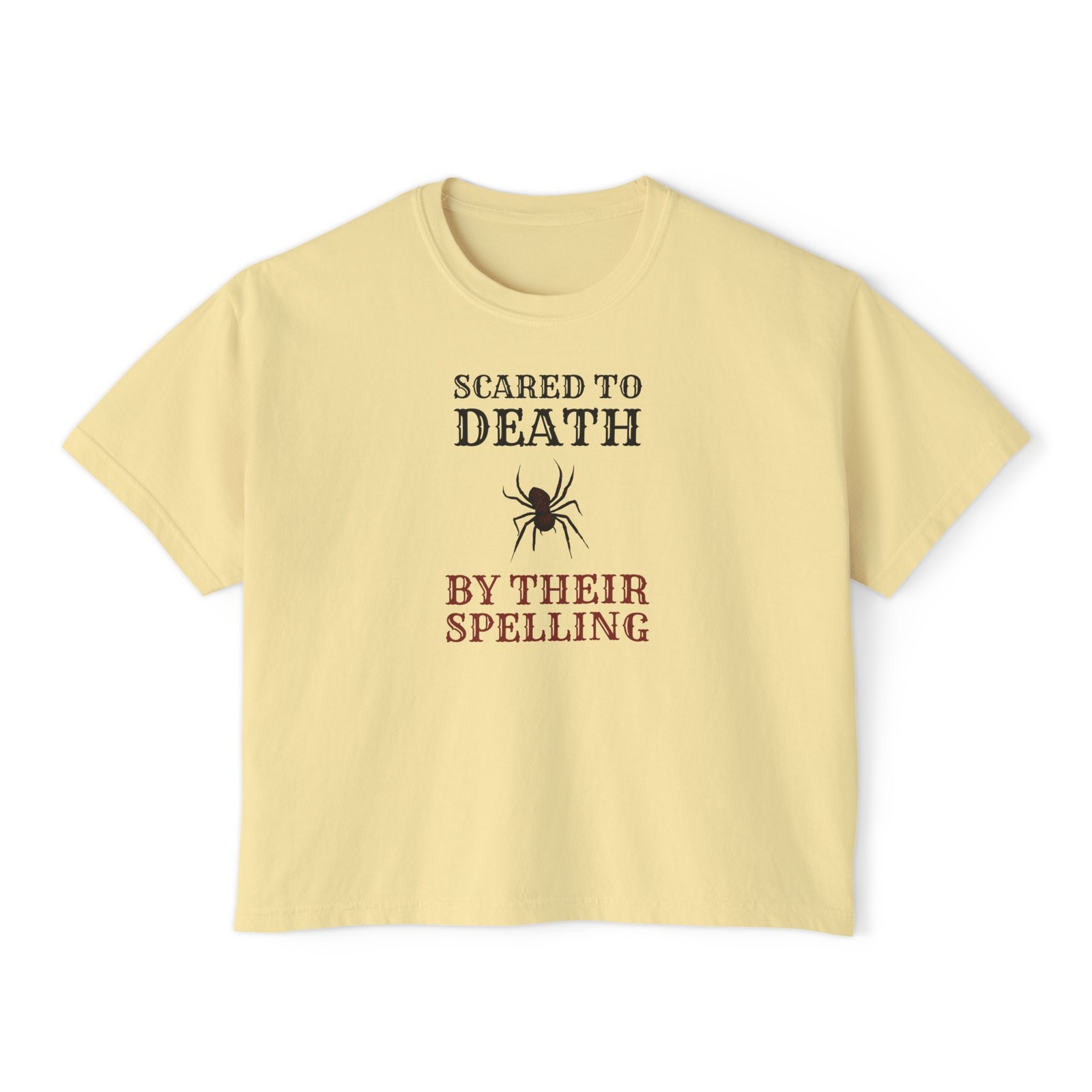 Women's Boxy Scared To Death By Their Spelling Comfort Colors T-Shirt