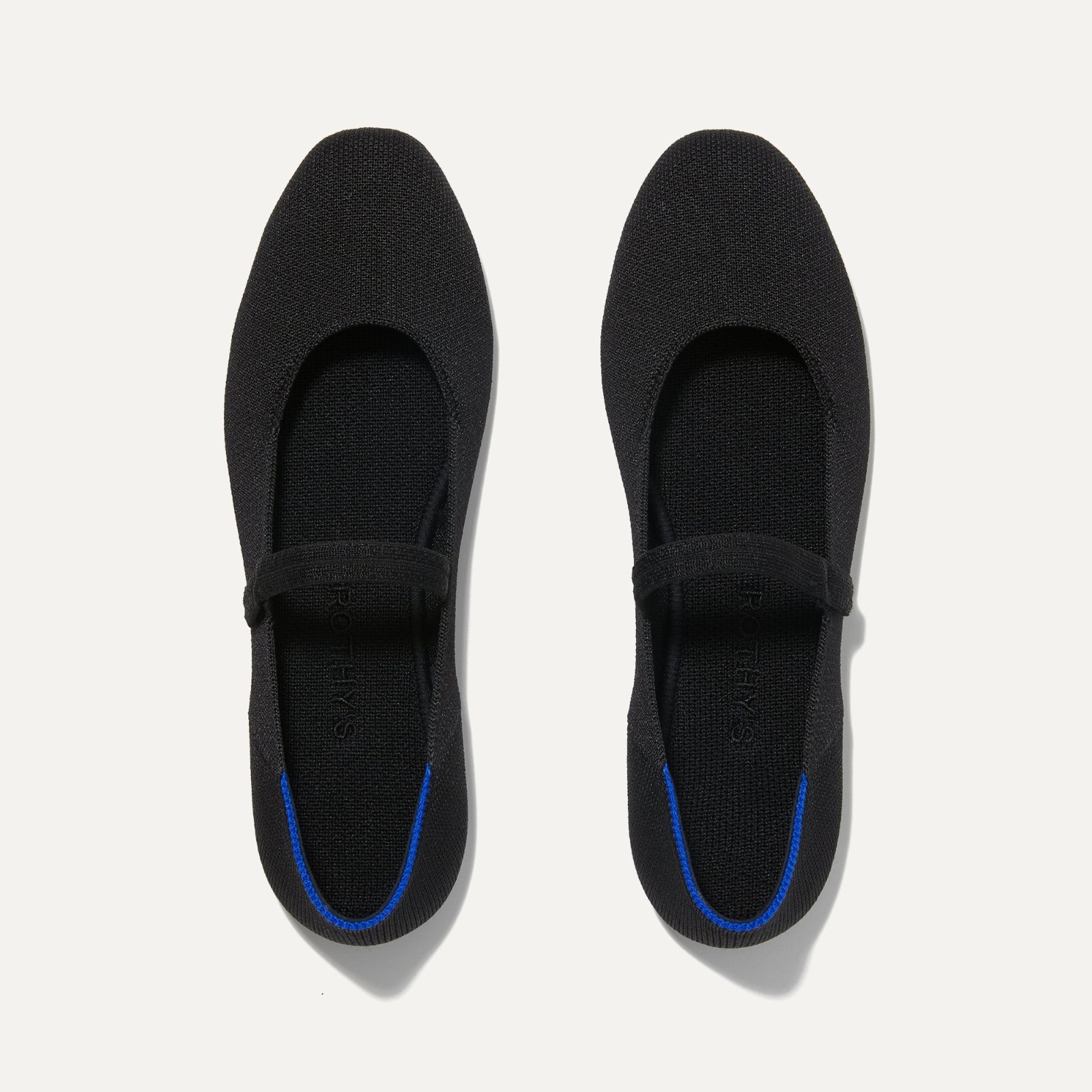 Rothy\'s The Square Mary Jane Women\'s Black Knit Flats Washable