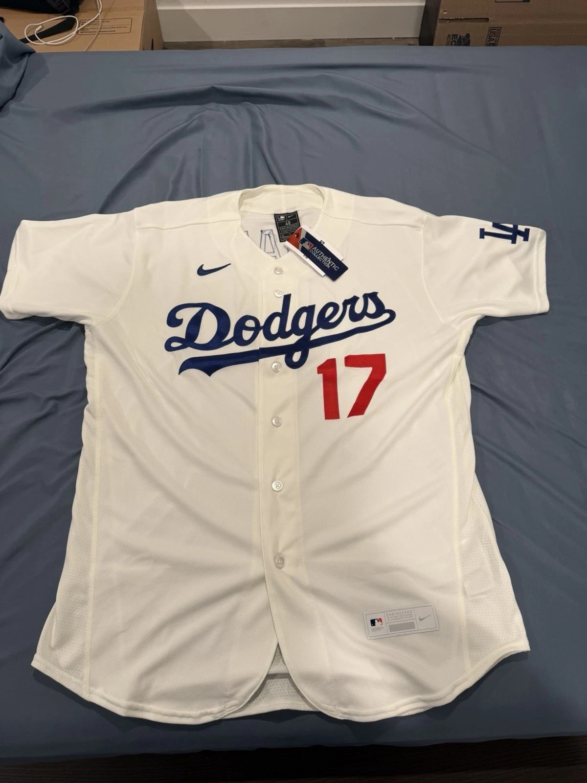 AUTHENTIC SHOHEI OHTANI LOS ANGELES DODGERS WHITE HOME JERSEY AUTHENTIC SHOHEI OHTANI LOS ANGELES DODGERS WHITE HOME JERSEY