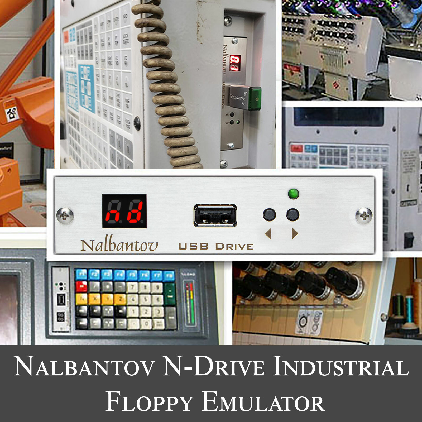 USB Floppy Disk Drive Emulator N-Drive Industrial for Haas VF0, VF2, VF3, VF4