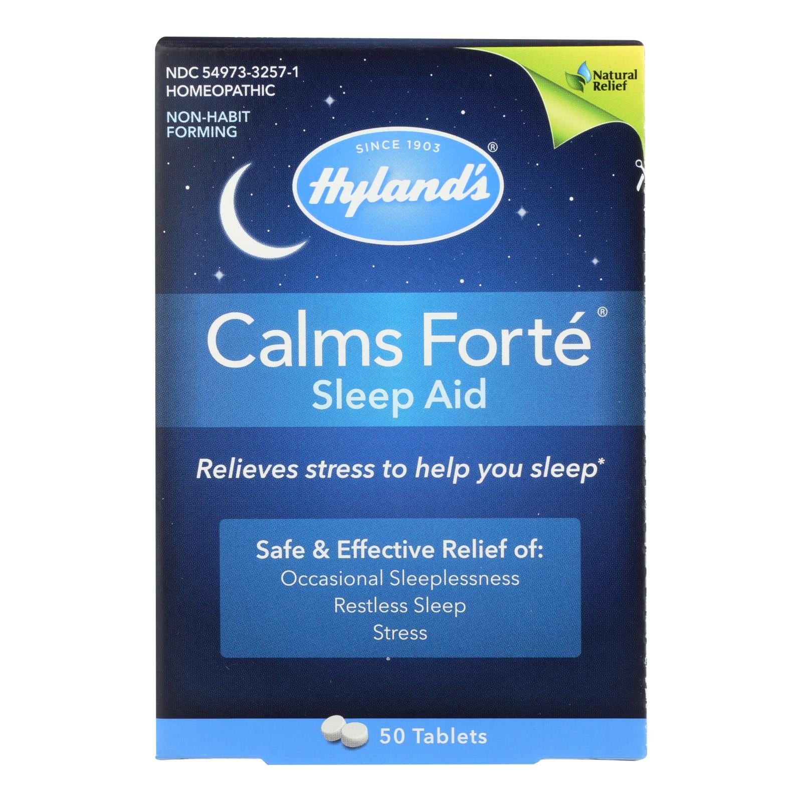 Hyland's Homeopathic Calms Forte Sleep Aid (Pack of 50 Tablets)