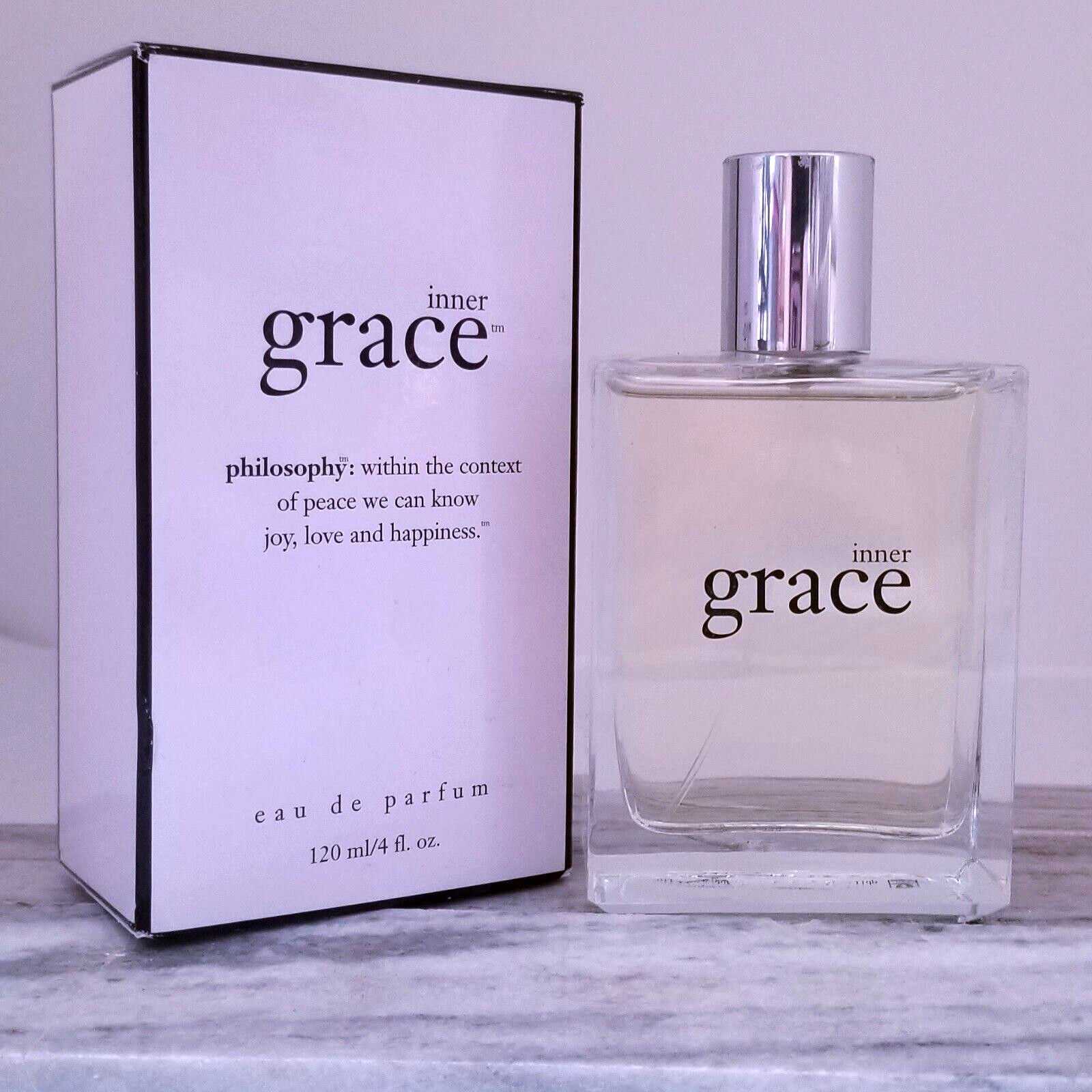 Philosophy INNER GRACE EAU DE PARFUM 4 OZ LUXURY SIZE NEW- BOXED-NOT SEALED Philosophy INNER GRACE EAU DE PARFUM 4 OZ LUXURY SIZE NEW- BOXED-NOT SEALED