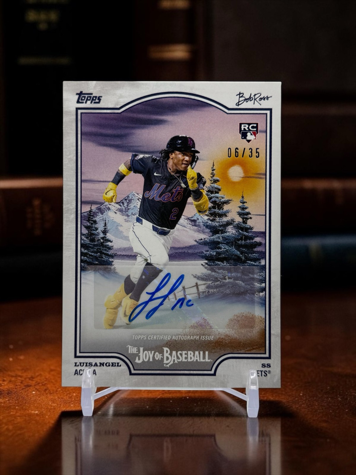 2025 Topps X Bob Ross Joy of Baseball - Luisangel Acuna #74 Titanium Auto /35