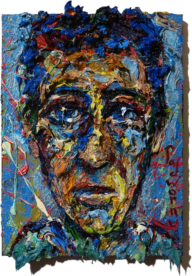 ORIGINAL OIL PAINTING ART█ABSTRACT IMPASTO EXPRESSIONIST THICK█BUY SIGNED 12x9