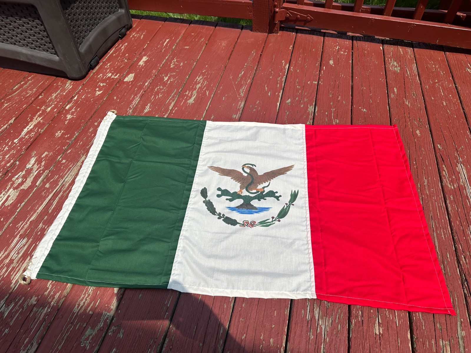 Mexican flag VINTAGE STYLE from 1893-1916 PORFIRIATO made of cotton 44x27 inches Mexican flag VINTAGE STYLE from 1893-1916 PORFIRIATO made of cotton 44x27 inches