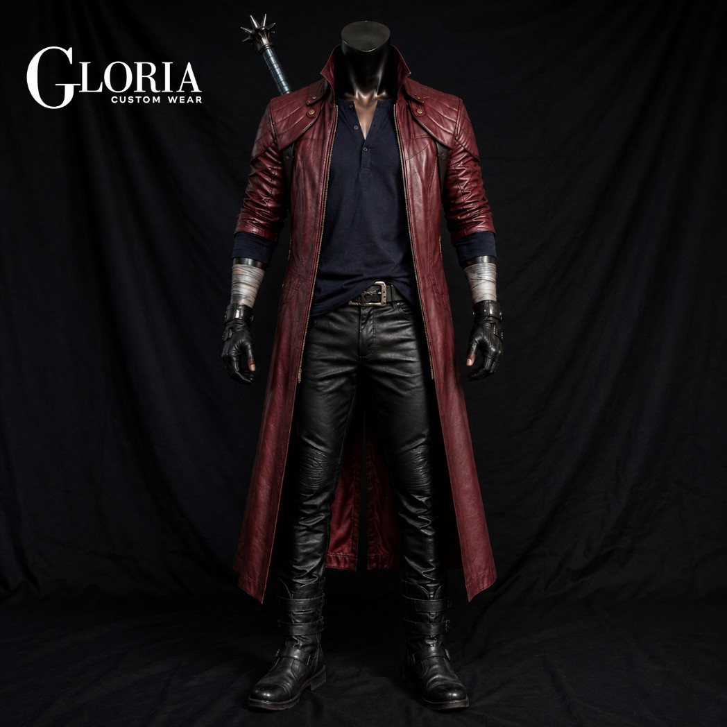 Devil May Cry Dante Cosplay Costume Full Set Halloween Show Clothing Set