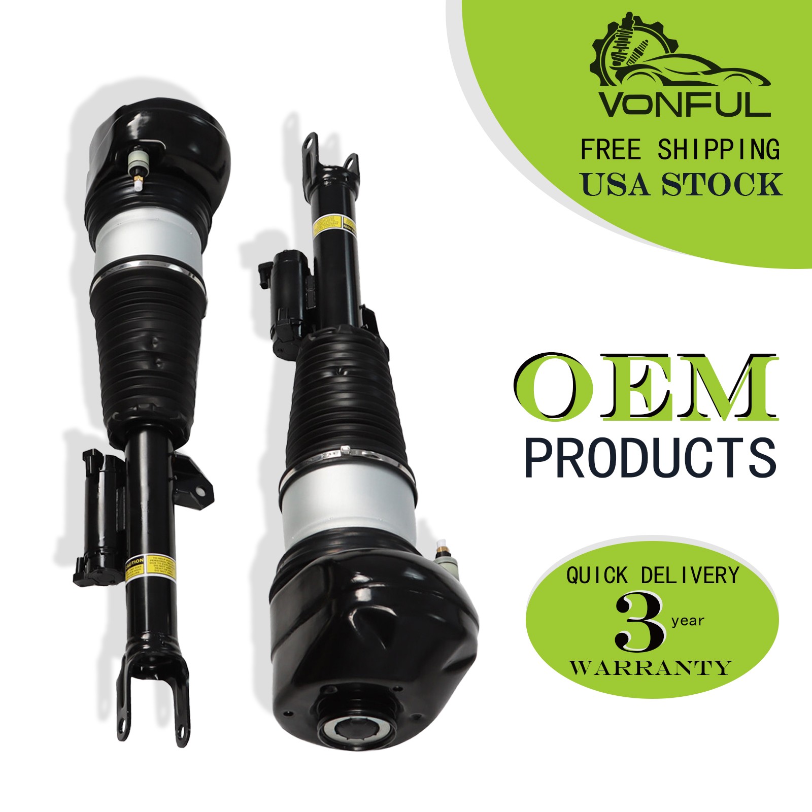 Pair Front Air Suspension Struts Fit 2016-22 BMW 7 Series G12 G11 740i 750i RWD