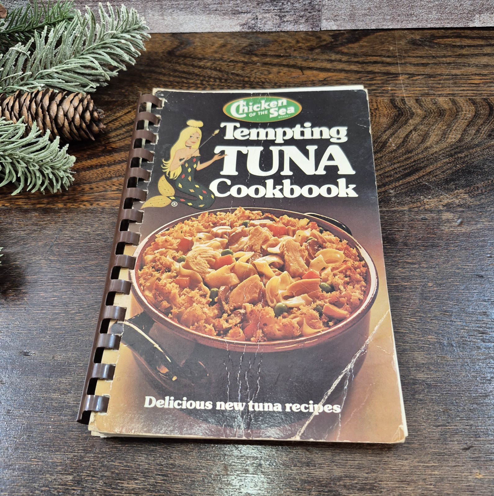 Vintage 1976 Tempting Tuna Cookbook ~ Chicken of the Sea ~ Spiral Bound Recipes