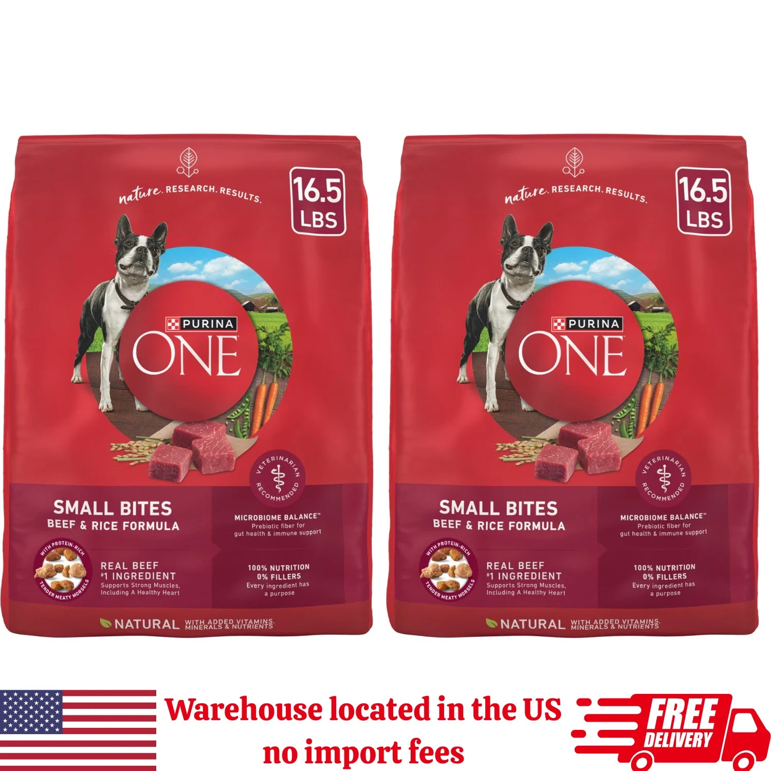 Purina ONE Small Bites Beef and Rice Formula Small High Protein Dry Dog, 2 PACK Purina ONE Small Bites Beef and Rice Formula Small High Protein Dry Dog, 2 PACK