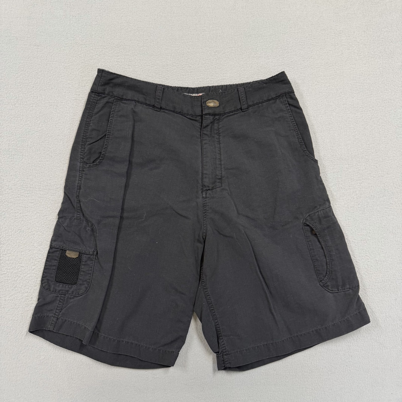 No Fear Cargo Shorts Mens 31 black y2k baggy skater grunge emo goth vintage