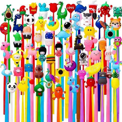 60 PCS Fun Pens for Adults, Stress Relief Cute Pens Prizes Classroom Prizes Par