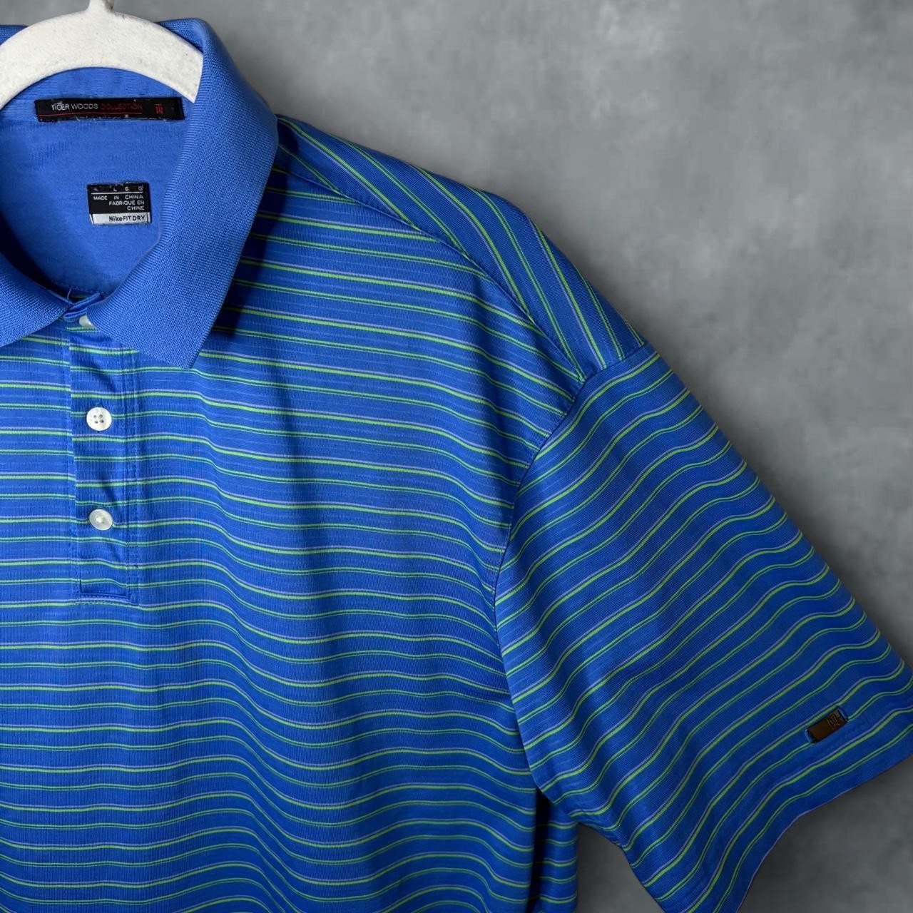 Vintage Y2K Nike Tiger Woods Collection Striped Golf Polo ⛳️
