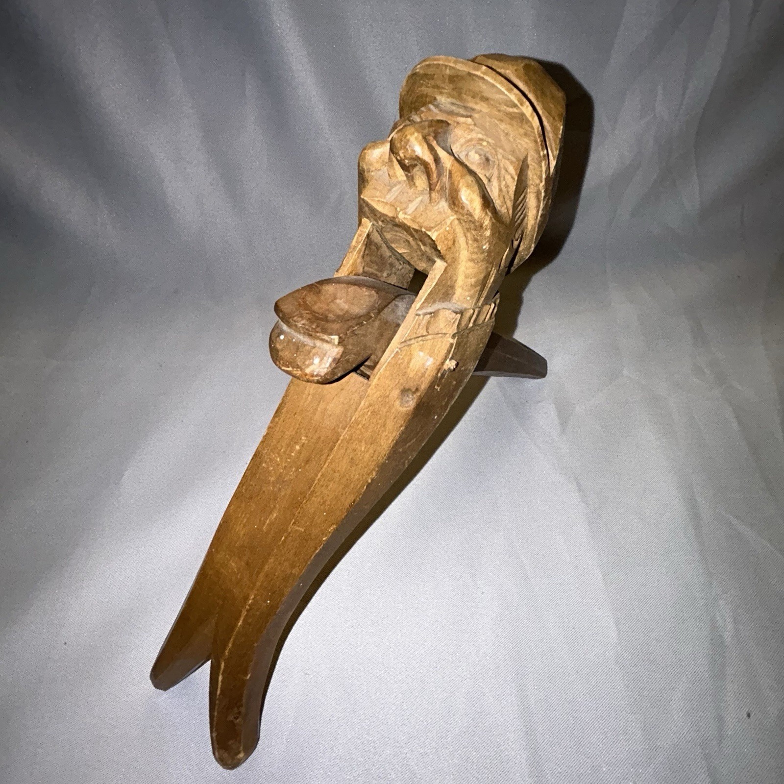 Vtg Primitive Carved Wood Nutcracker Folk Art Man Figural Black Forest 10 in Vtg Primitive Carved Wood Nutcracker Folk Art Man Figural Black Forest 10 in
