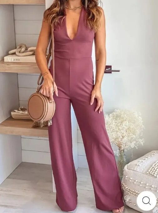 NWT Lulu\'s Jumpsuit Size XS Womans Mauve Backless Criss Cross MSRP $59