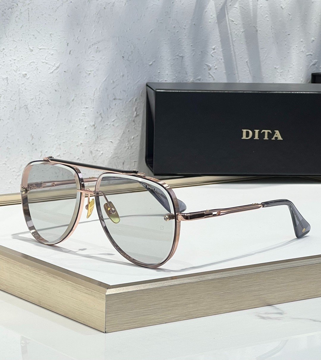 DITA MACH EIGHT Aviator Sunglasses 60-16-145 Japan DITA MACH EIGHT Aviator Sunglasses 60-16-145 Japan