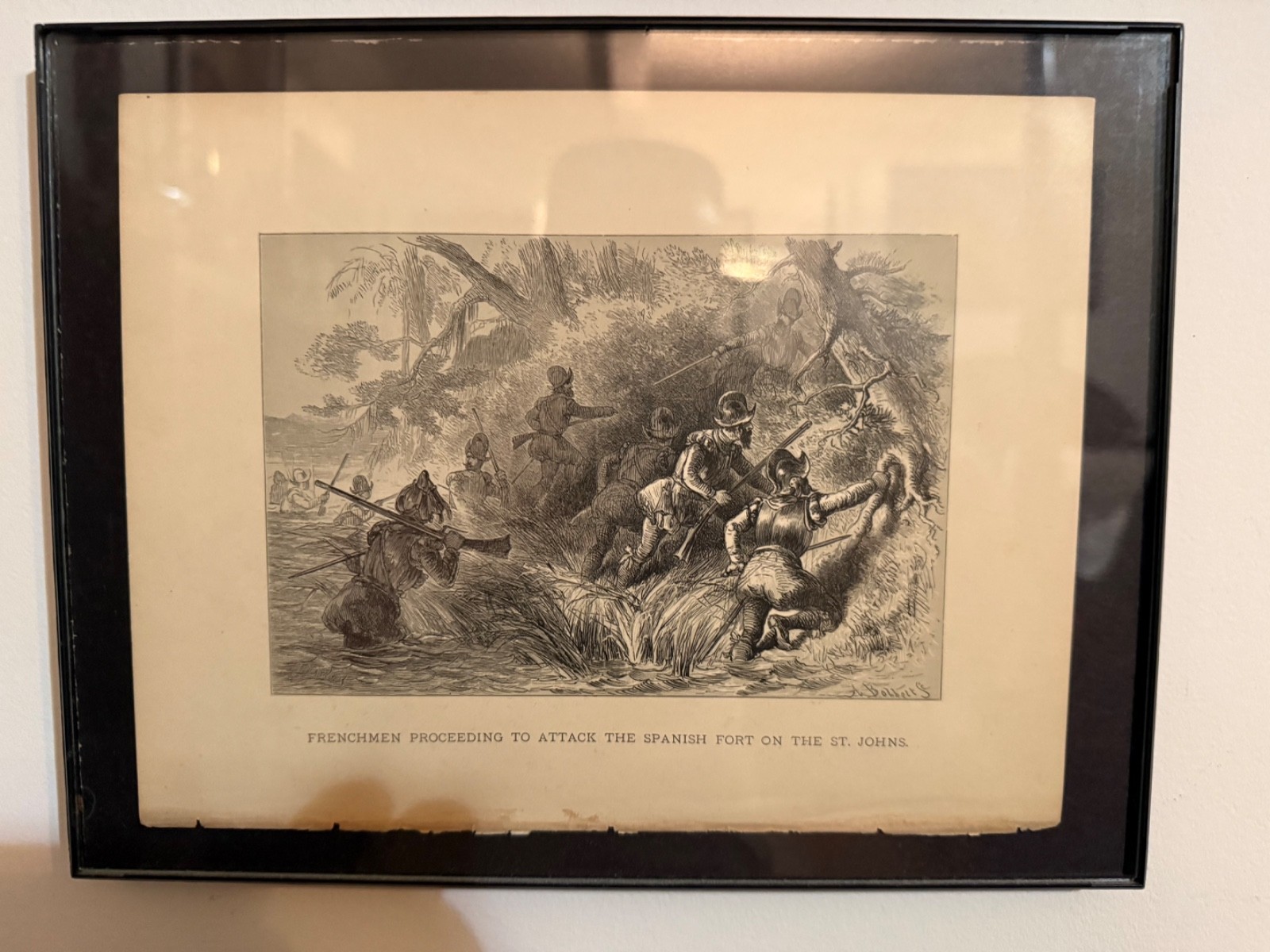 Antique print engraving titled:   \