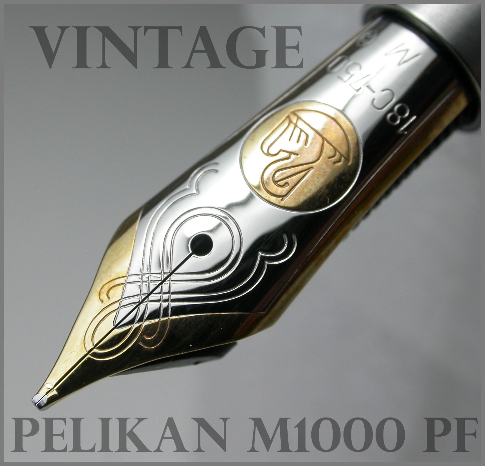 PELIKAN VINTAGE M1000 M MEDIUM 18C 750 PF GOLD NIB TWO CHICKS FOUNTAIN PEN