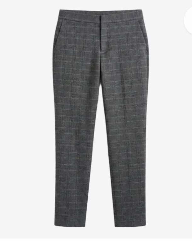 BCBGMAXAZRIA Gray Plaid Ankle Skinny Suit Pants Size 8 BCBGMAXAZRIA Gray Plaid Ankle Skinny Suit Pants Size 8