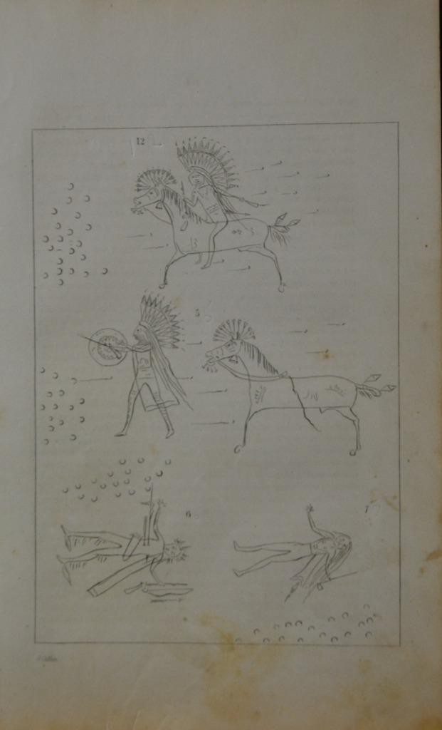 Antique 1840\'s Native American Decoration of Buffalo Robe of Mandan Chief