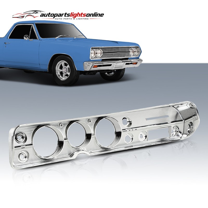 ABS Each Dash Bezel Silver w/o A/C For 1965 Chevrolet Chevy Chevelle El Camino