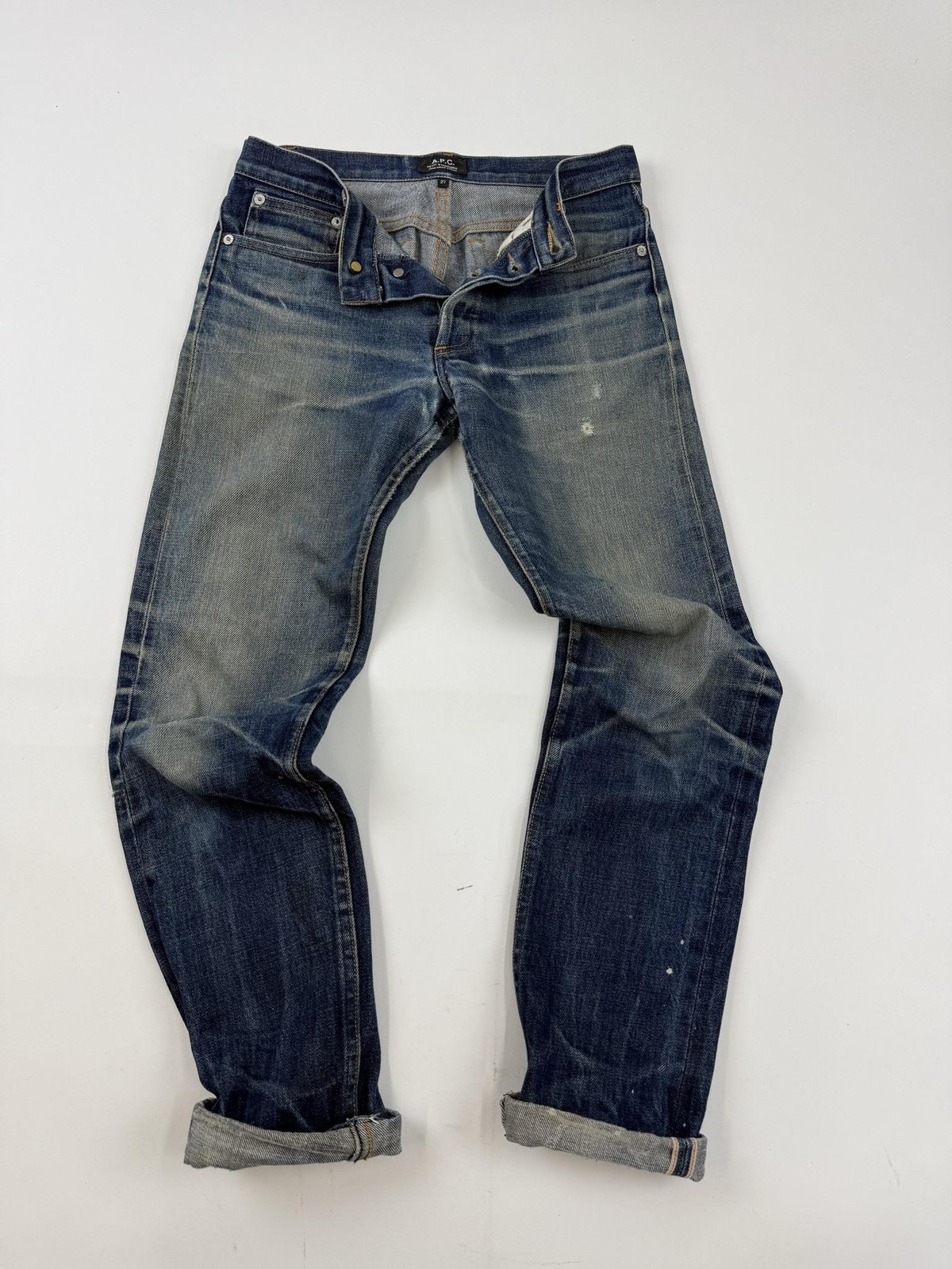 A.P.C. Petit Standard Jeans Mens 27x30 Blue Slim Straight Selvedge Denim Butler