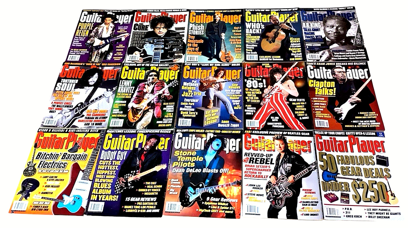 CLEARANCE VTG Guitar Player Volumes 2000-2001 Lot of 15