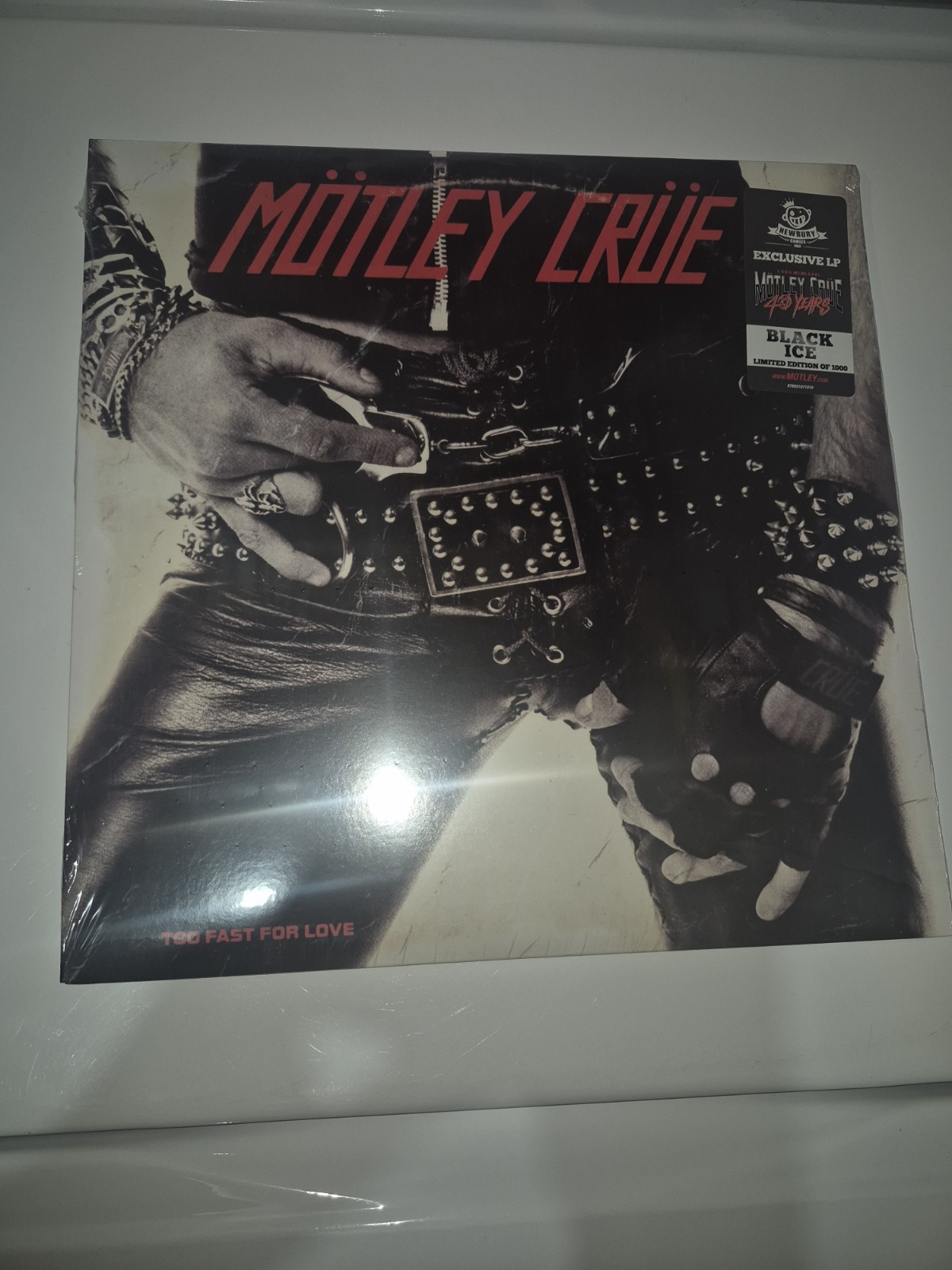 Motley Crue “Too Fast For Love” Newbury Comics Exclusive Limited 1000 BLK Ice 