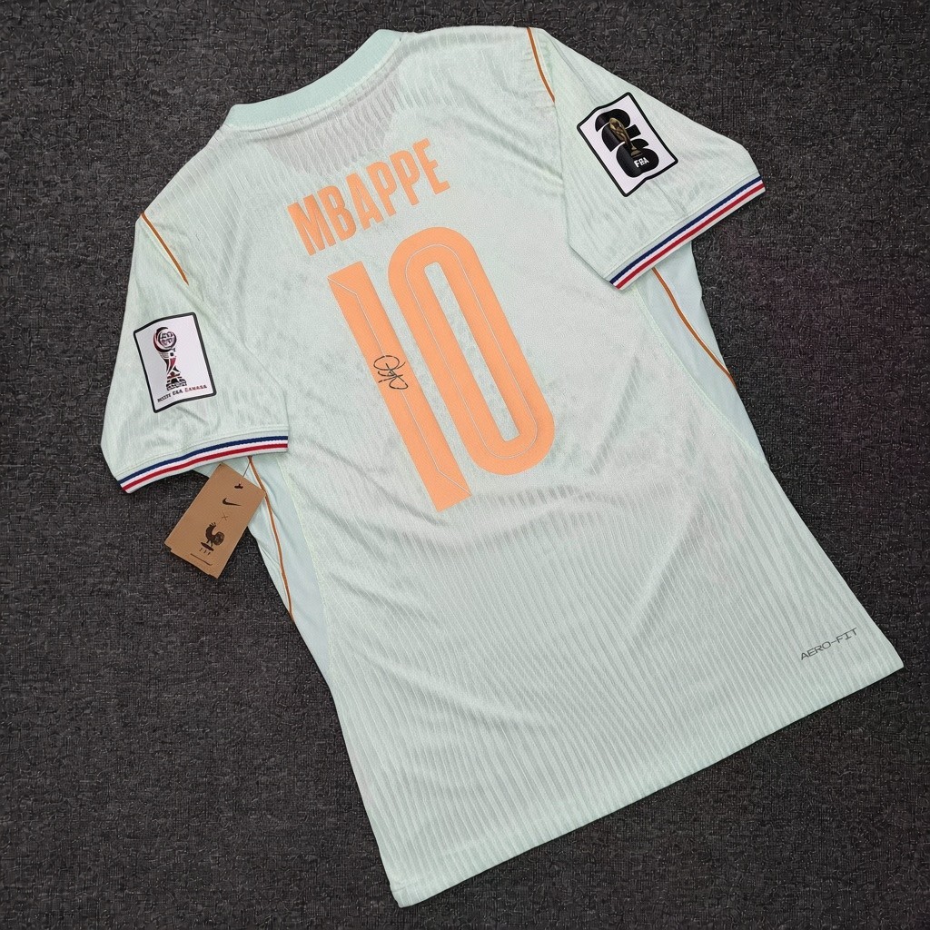 SIGNED Kylian Mbappe France Away Soccer Jersey #10 (READ DESCRIPTION)