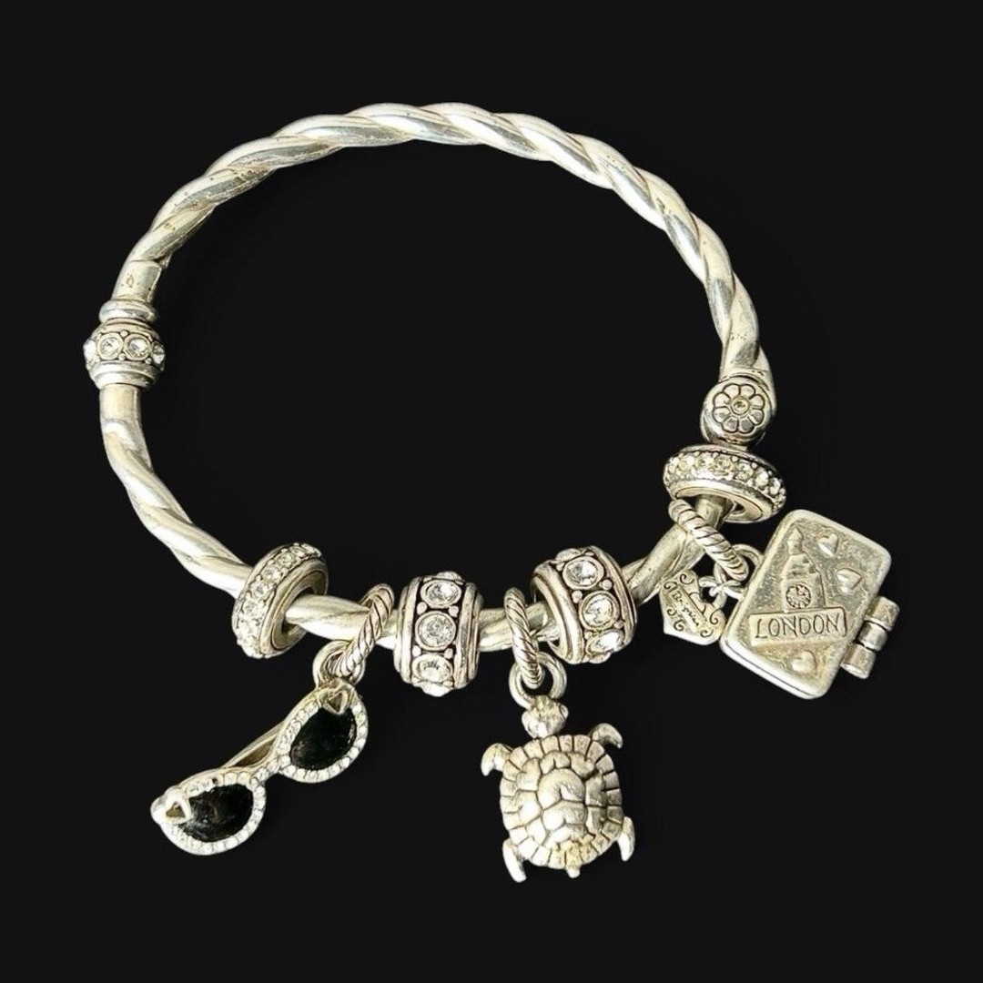 Authentic Discontinued Brighton Silver charm bracelet + charms Authentic Discontinued Brighton Silver charm bracelet + charms