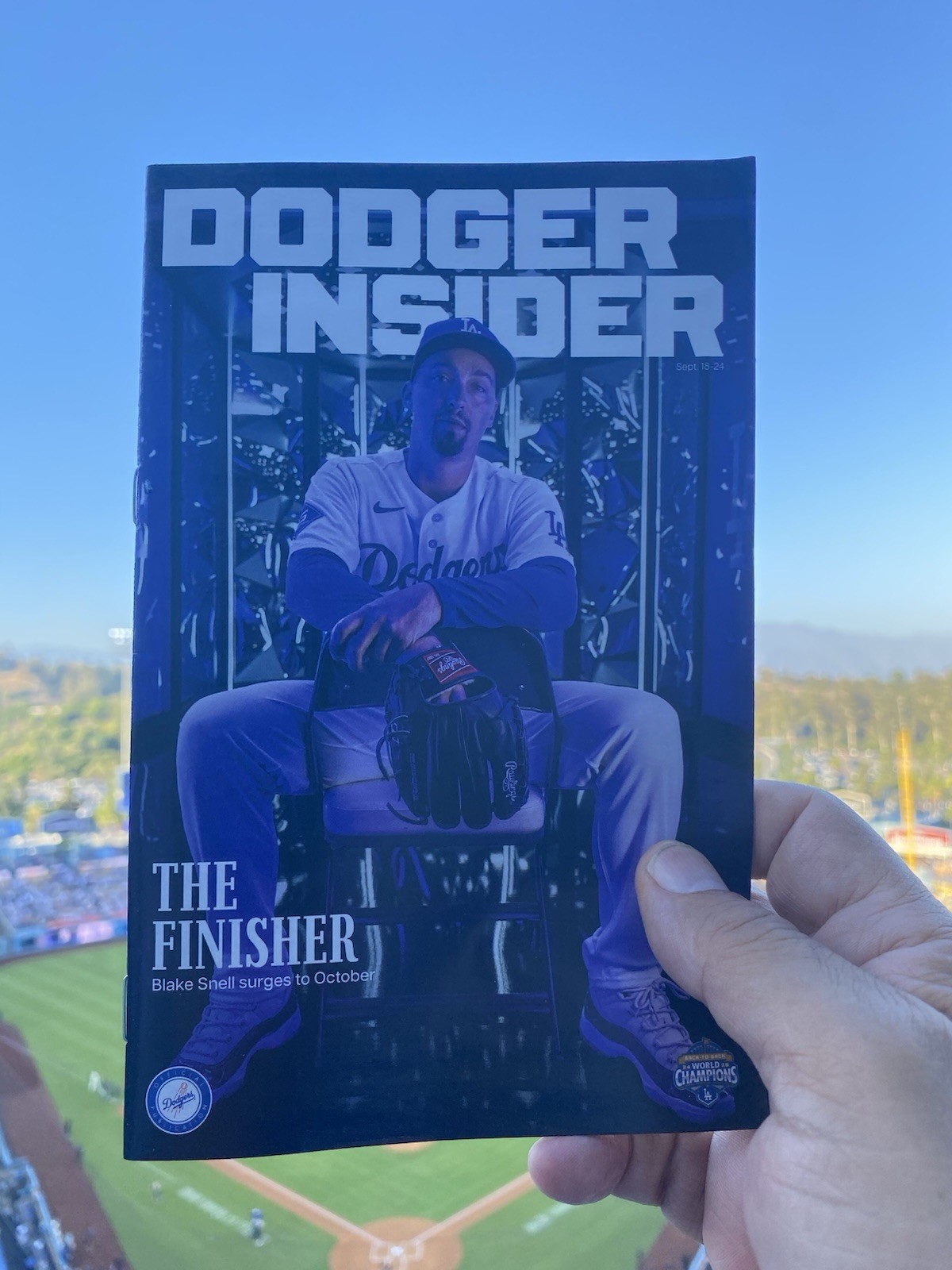 LA Dodger 2026 Final Homestand 9/29/26 Last Dodger Insider Magazine Blake Snell