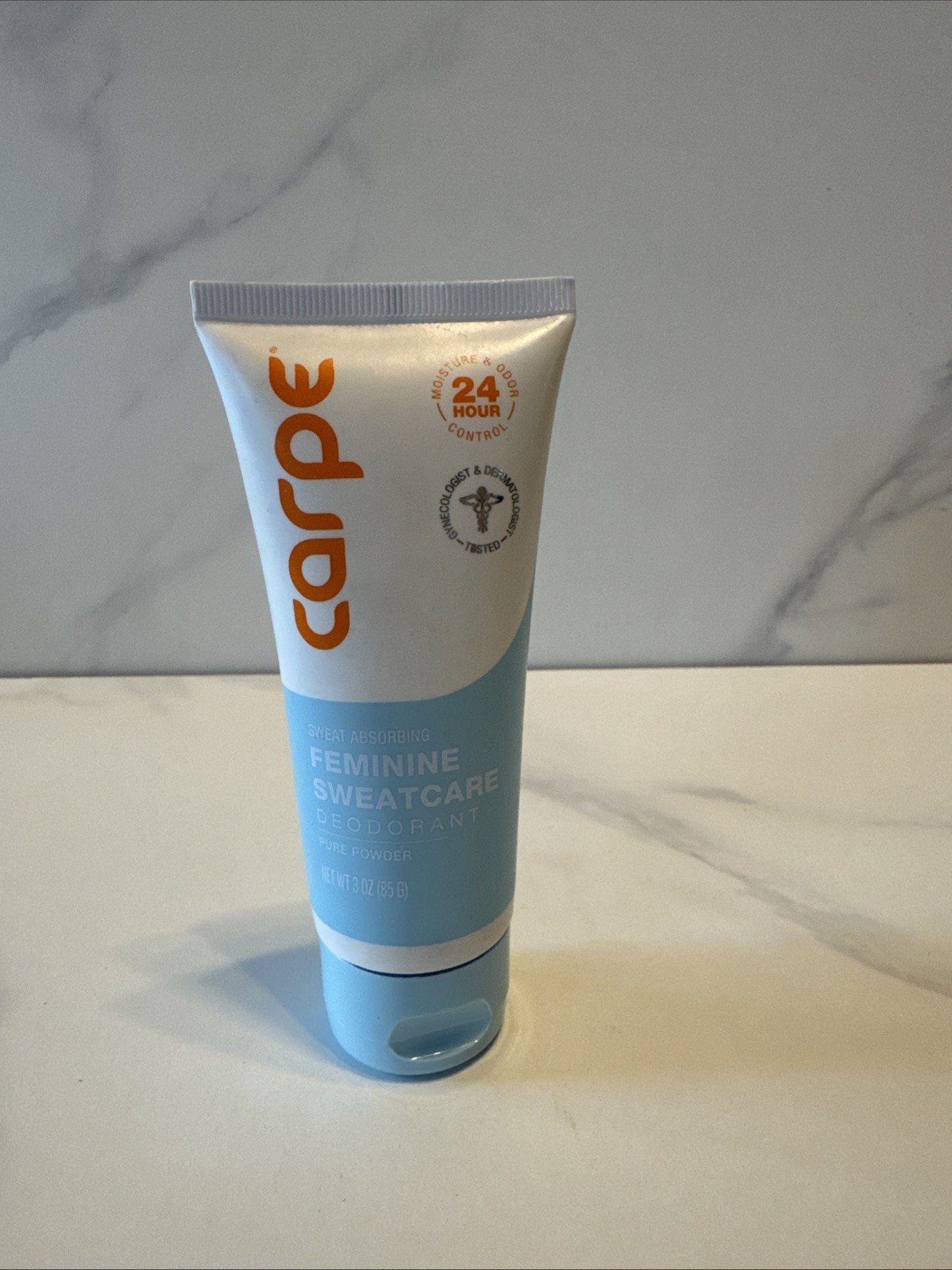 Carpe Sweat Absorbing Feminine SweatCare Deodorant - Pure Powder 3oz. New Sealed Carpe Sweat Absorbing Feminine SweatCare Deodorant - Pure Powder 3oz. New Sealed