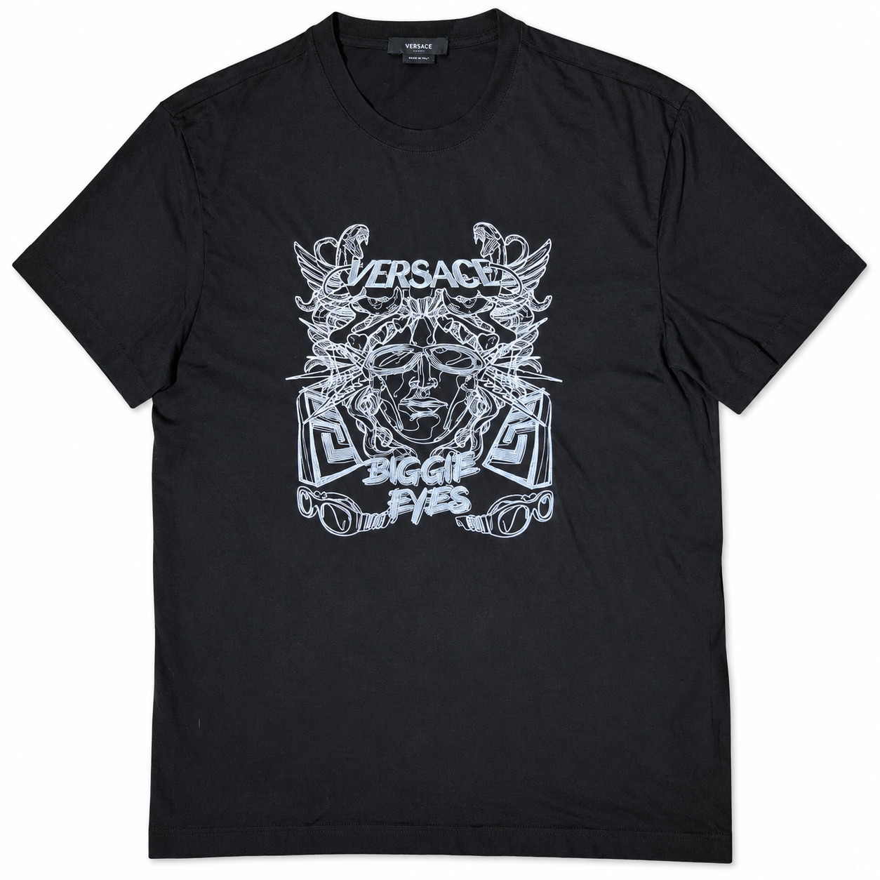 Authentic Versace Biggie Eyes Embroidery Medusa Sunglasses Tee Size Large L Authentic Versace Biggie Eyes Embroidery Medusa Sunglasses Tee Size Large L