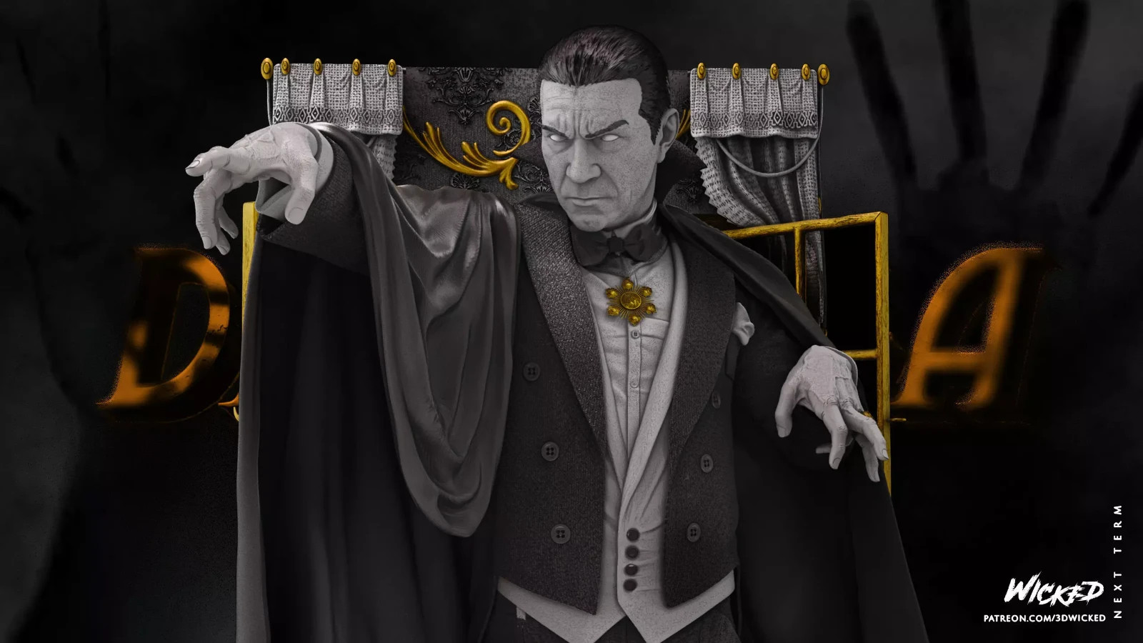 Horror Classic Dracula 8-inch Height model kit unassembled unpainted Horror Classic Dracula 8-inch Height model kit unassembled unpainted