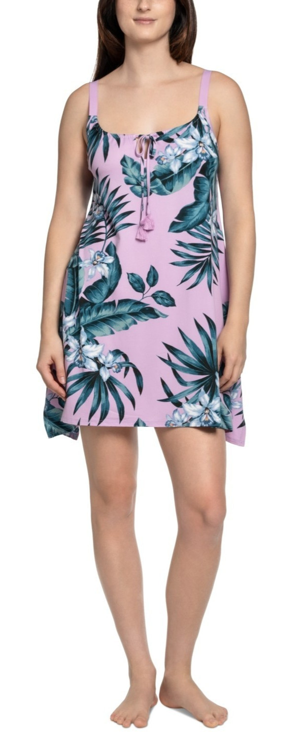 LINEA DONATELLA Rhadna Sleeveless Chemise sz L Large Sleep Dress Floral  Pjs