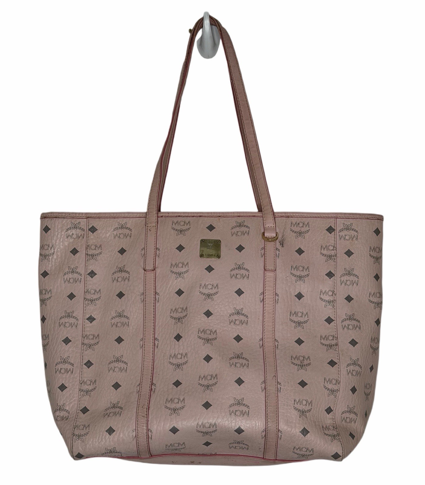 MCM PEBBLED LEATHER Shopper PINK Large Shoulder TOTE BAG READ MCM PEBBLED LEATHER Shopper PINK Large Shoulder TOTE BAG READ