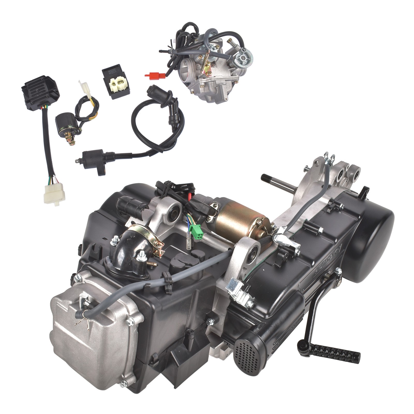 Long Case 150CC GY6 Single Cylinder 4-Stroke Scooter Complete Engine Motor