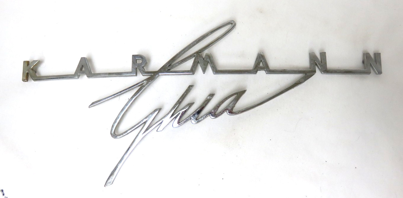 Vintage Original Karmann Script Emblem Badge– Volkswagen Karmann Ghia – Original