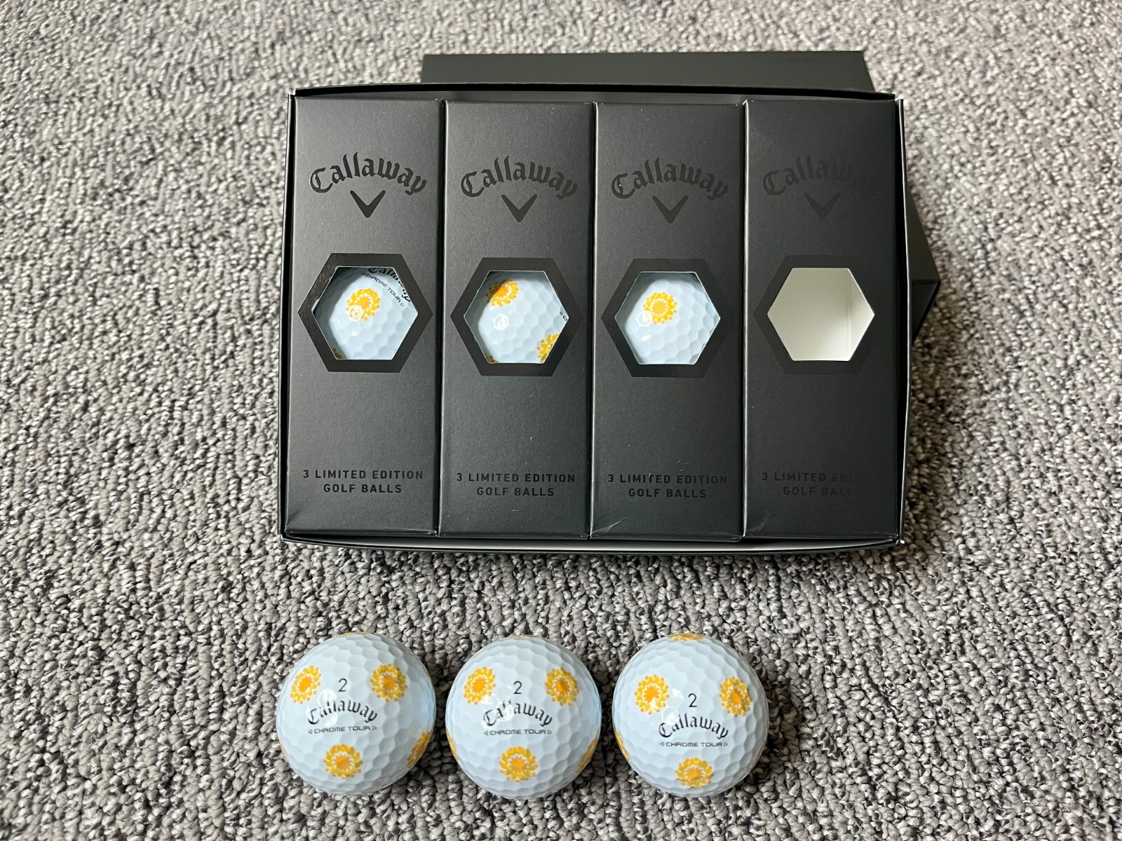 Callaway Chrome Tour Día de los Muertos Golf Balls (12 Marigold - NEW)