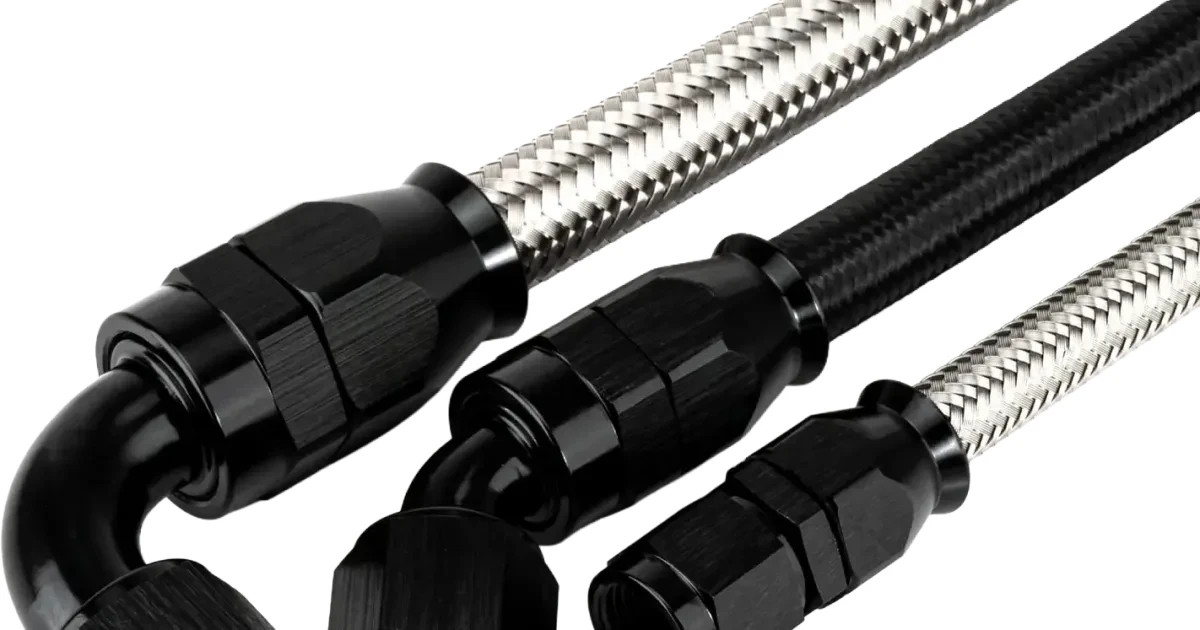 New 6AN 8AN 10AN Stainless Braided PTFE Fuel Hose Oil Cooler Line with Fitting
