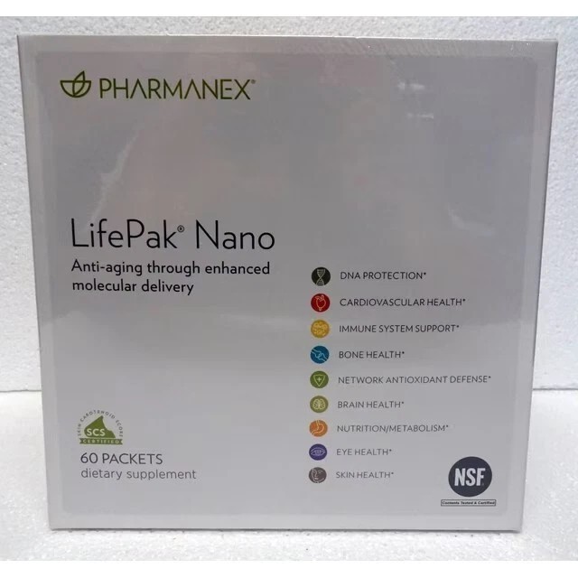Nu Skin NuSkin Pharmanex Lifepak Nano Anti-Aging 60 packets NEW SEALED Nu Skin NuSkin Pharmanex Lifepak Nano Anti-Aging 60 packets NEW SEALED