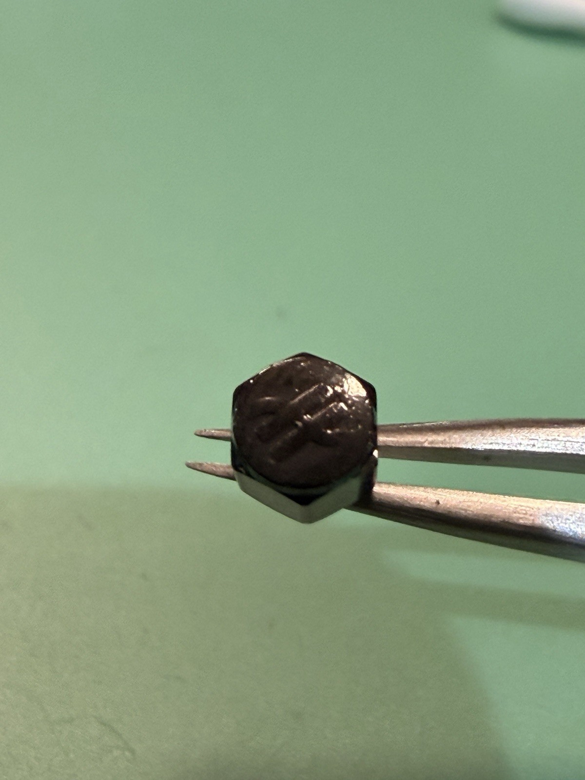 Watch Crown w/ Hublot Logo Black Hexagonal Approx 5.8mm Vintage Repair Part